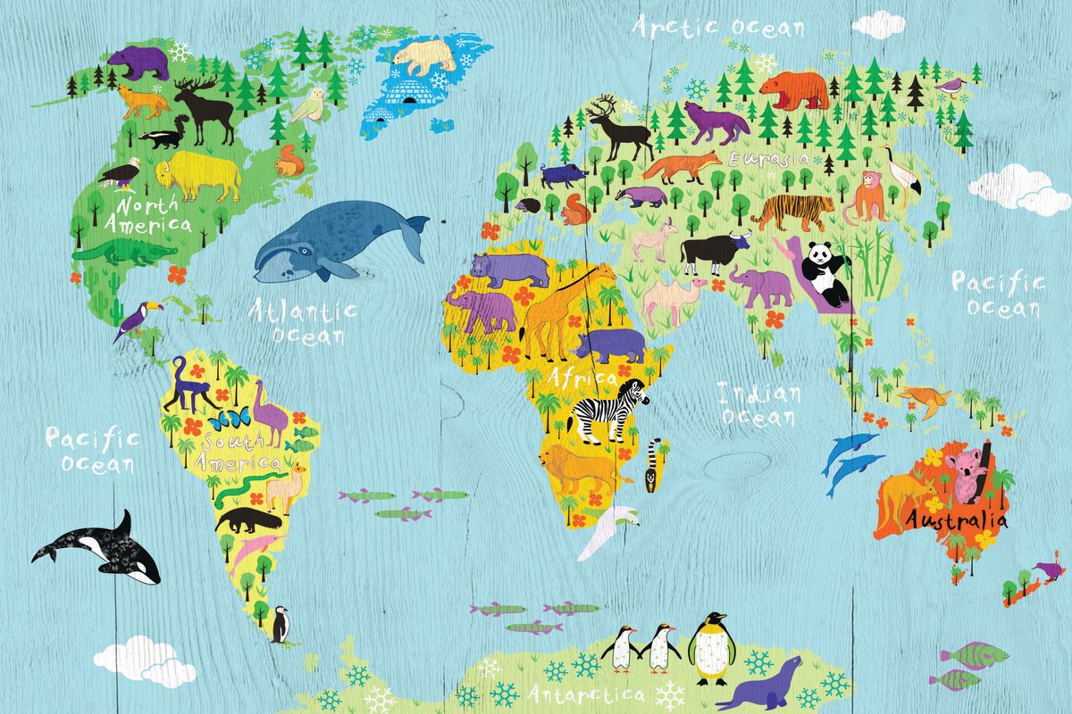 animals world map