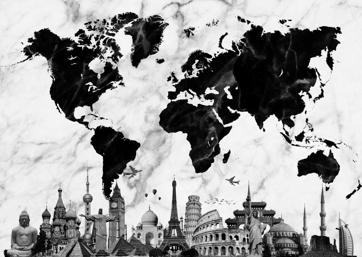 Marble World Map Pineapple Licensing