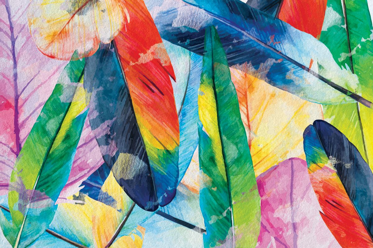 Rainbow Feathers Heap – Pineapple Licensing