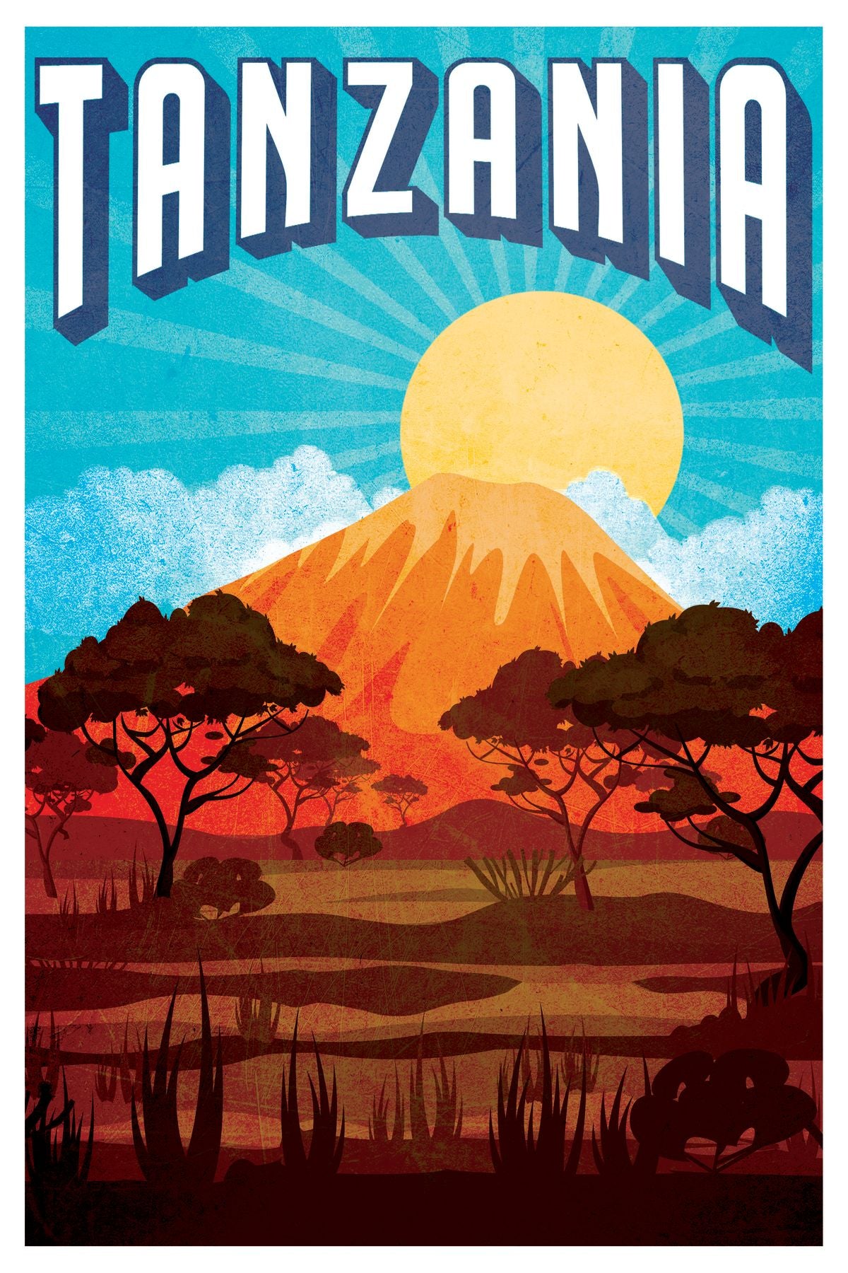 Tanzania Tourism Vintage Poster – Pineapple Licensing