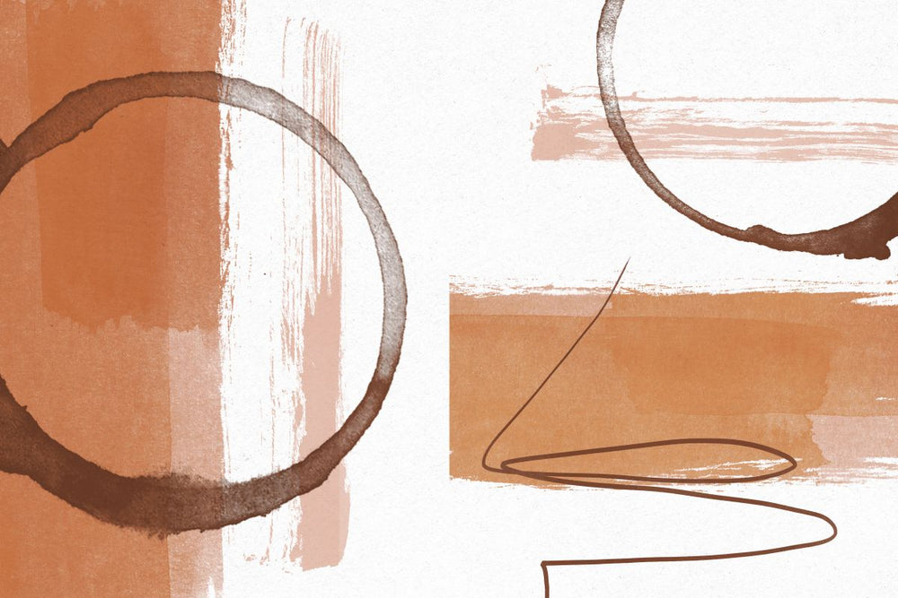 Terracotta Coffee Stain Diptych