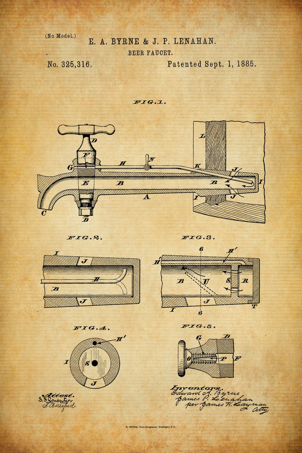 Beer Faucet Patent