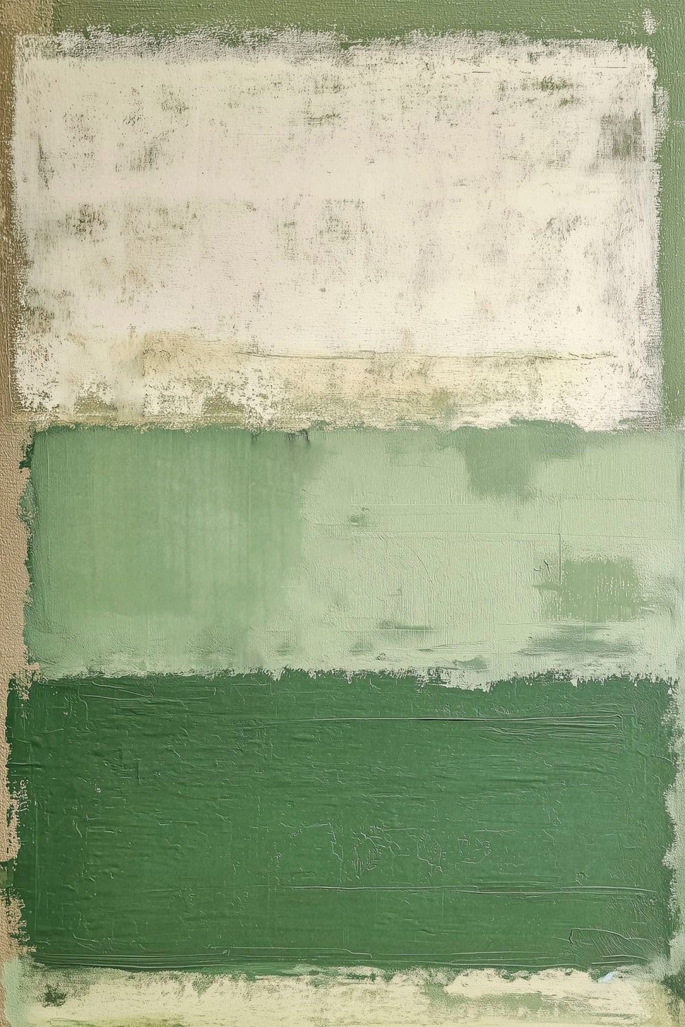 Sage Green Color Field Painting