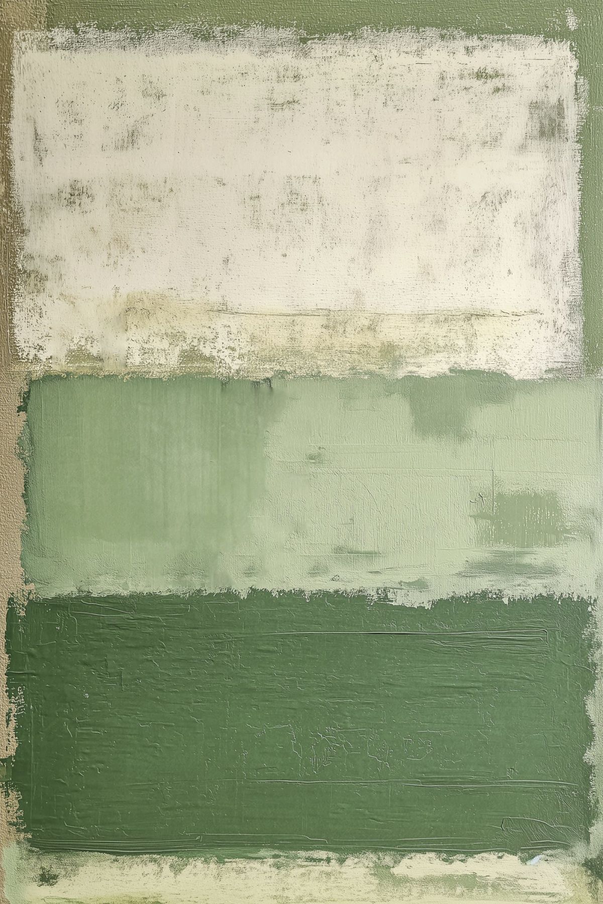 Sage Green Color Field Painting