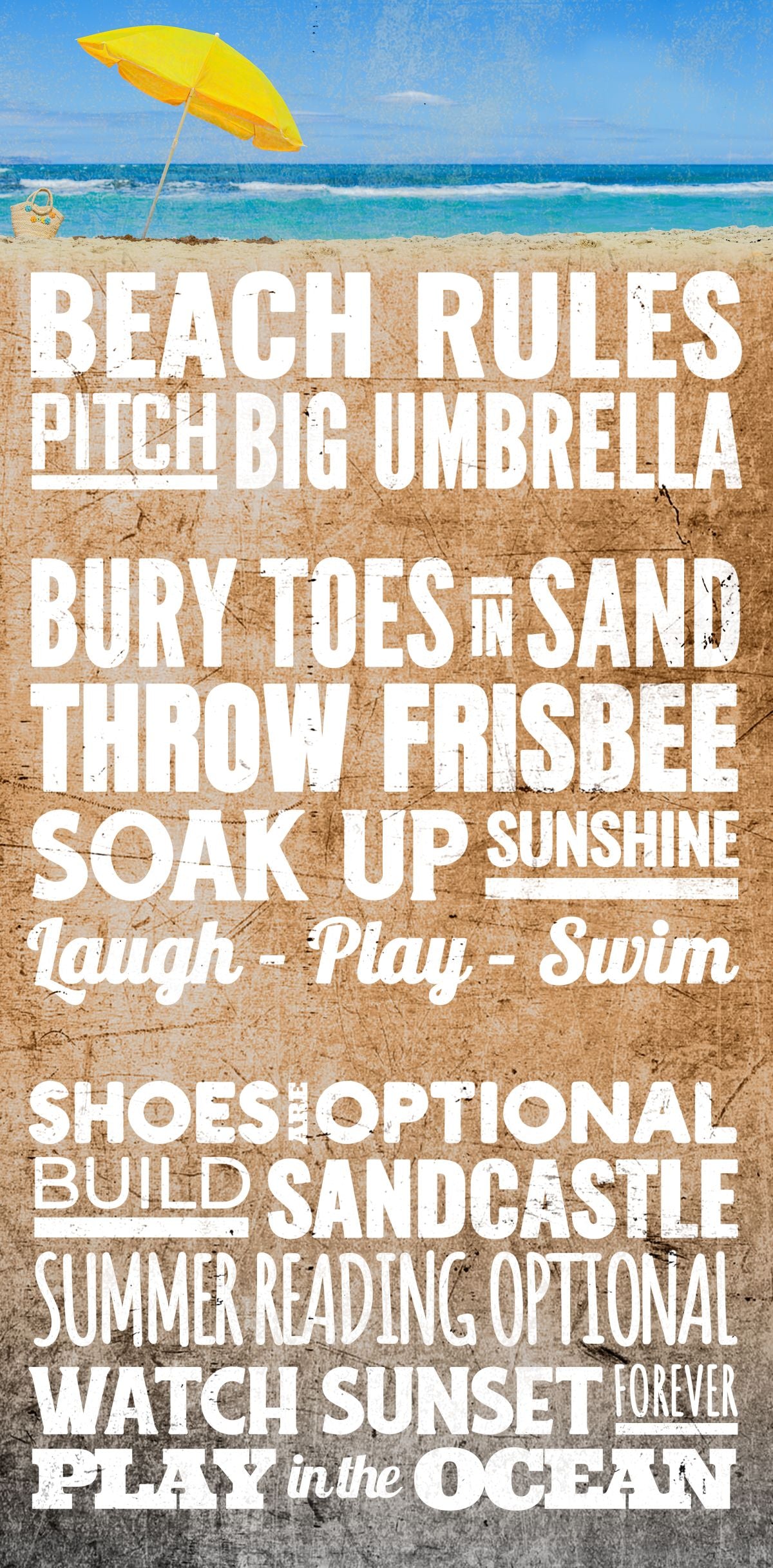 Beach Rules Typography