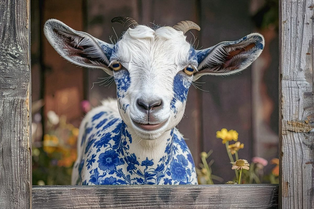 Lamb In Floral Ink
