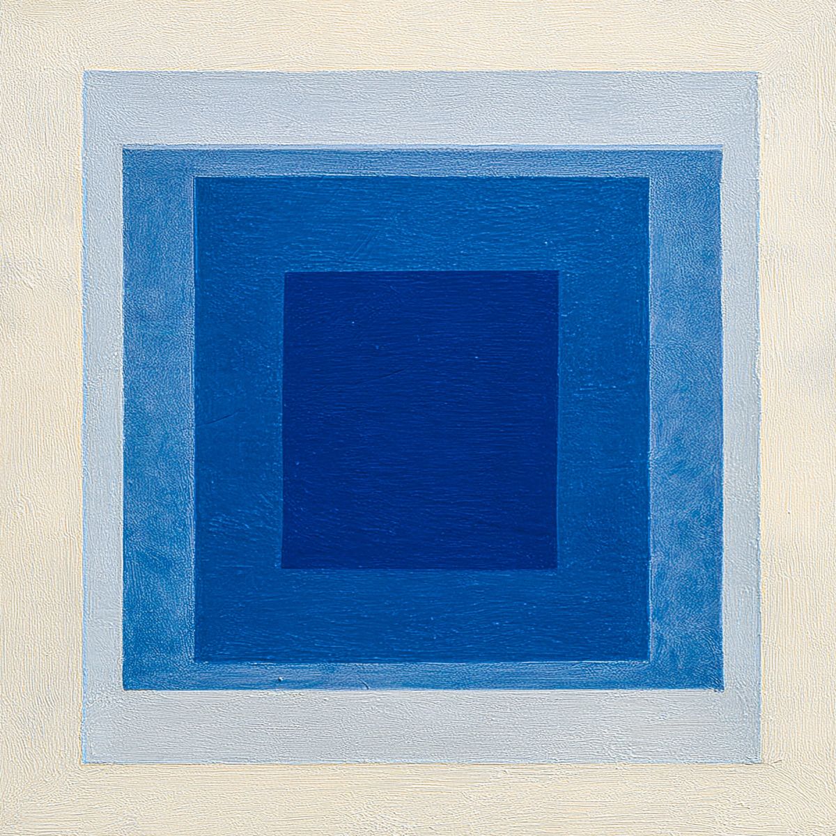 Vibrant Blue and Cream Square Composition