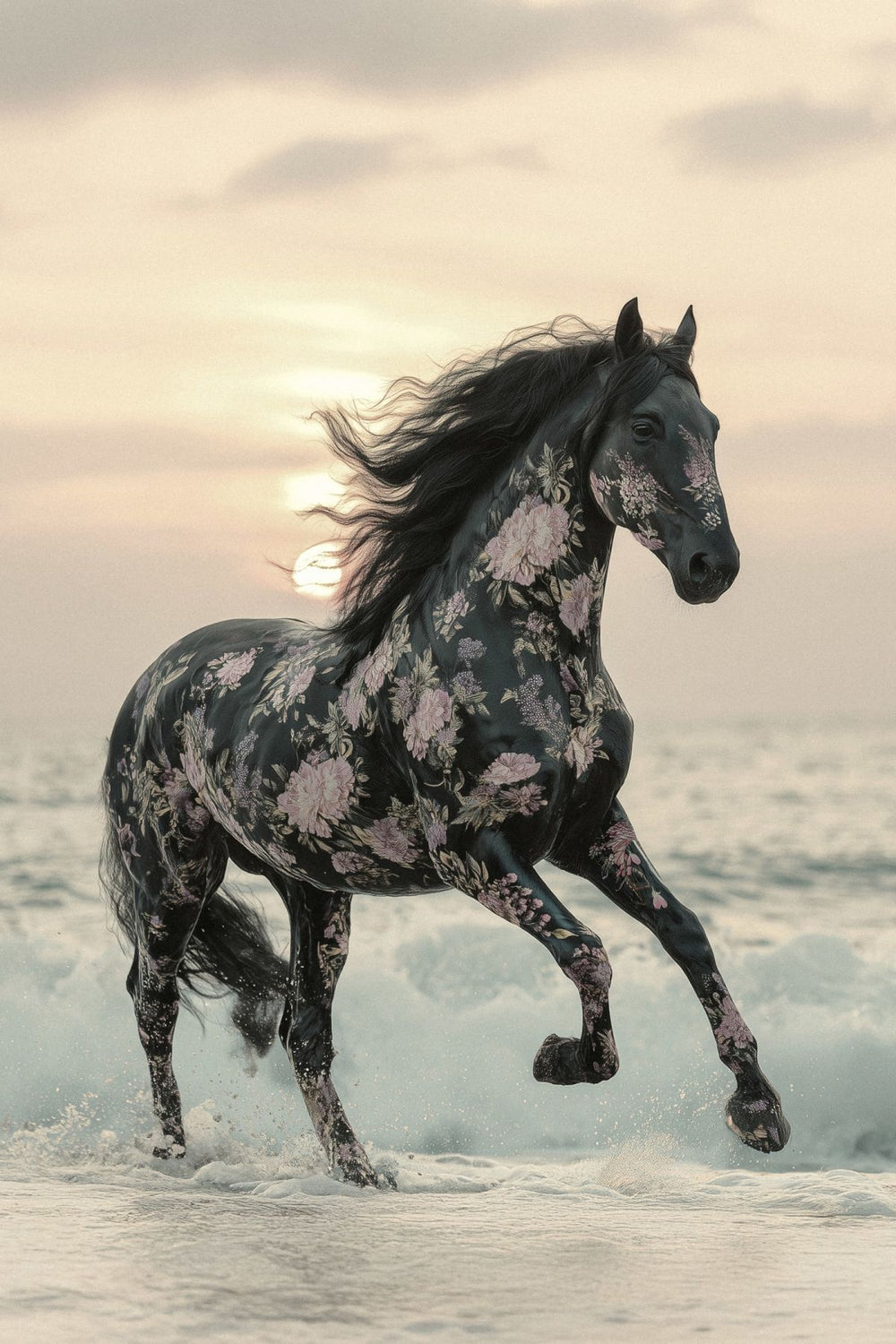 Midnight Horse Blossoms