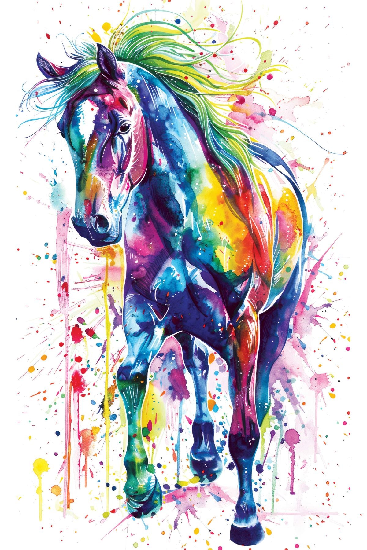 Horse Color Splash