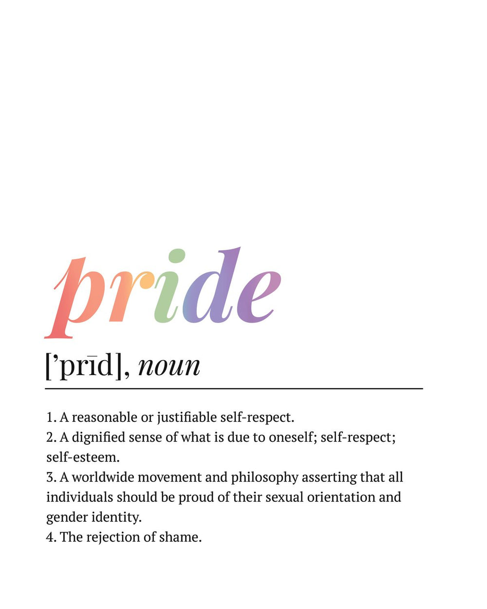 Definition Of Pride