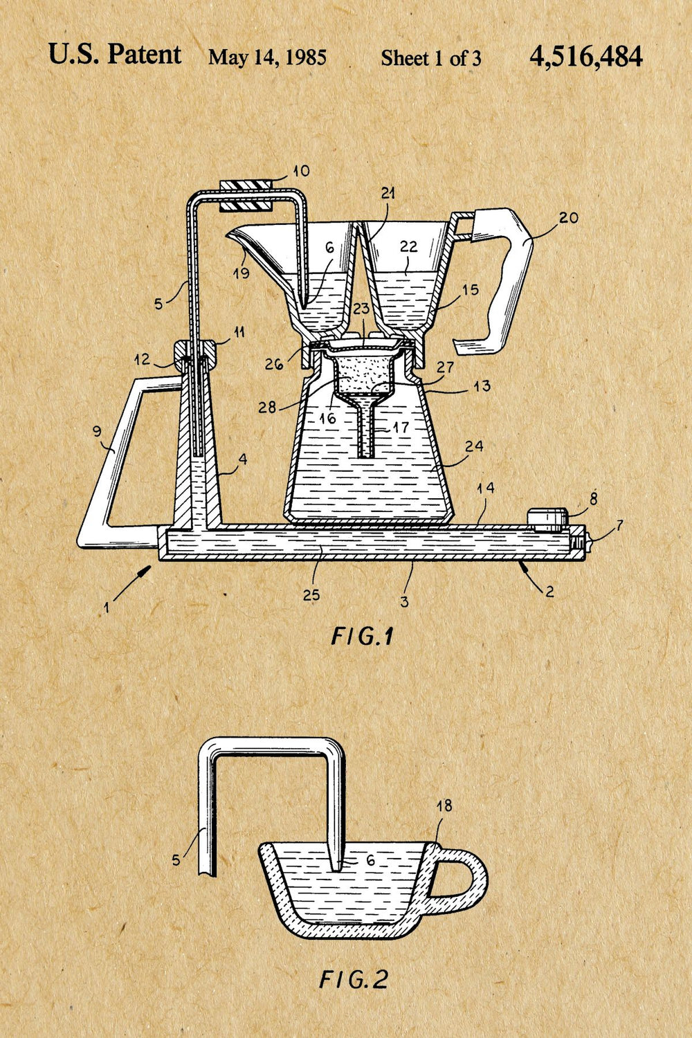 Hot Beverage Appliance Vintage Patent