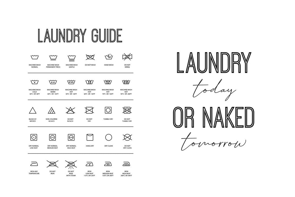Laundry Guide Typography