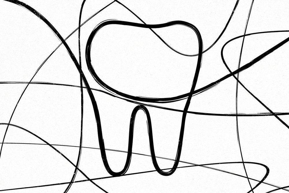 Tooth Line On White