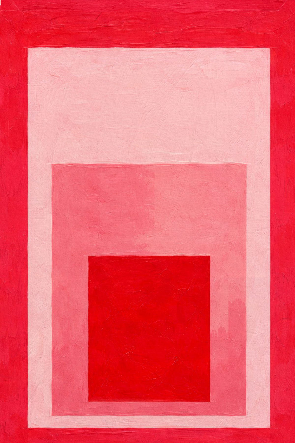 Concentric Squares in Red and Rose