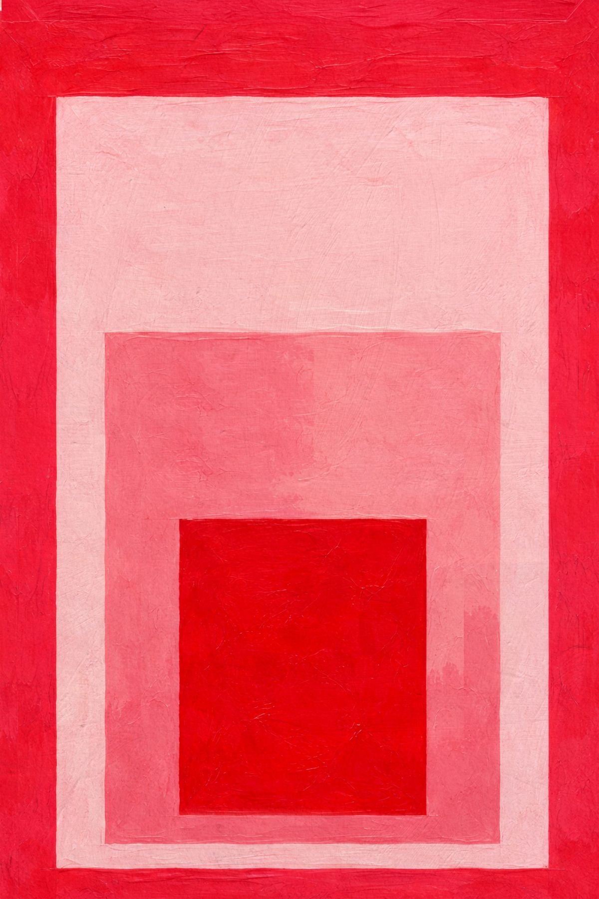 Concentric Squares in Red and Rose