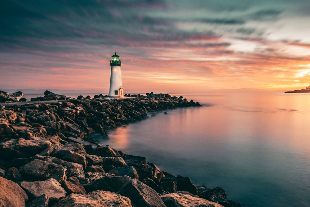 Lighthouse Pastel Sunset