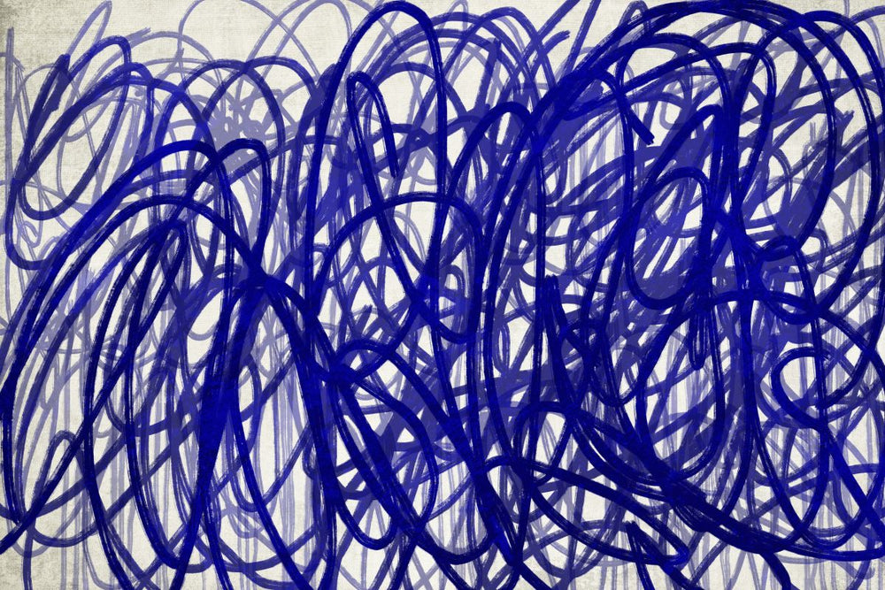 Chaotic Blue Scribbles