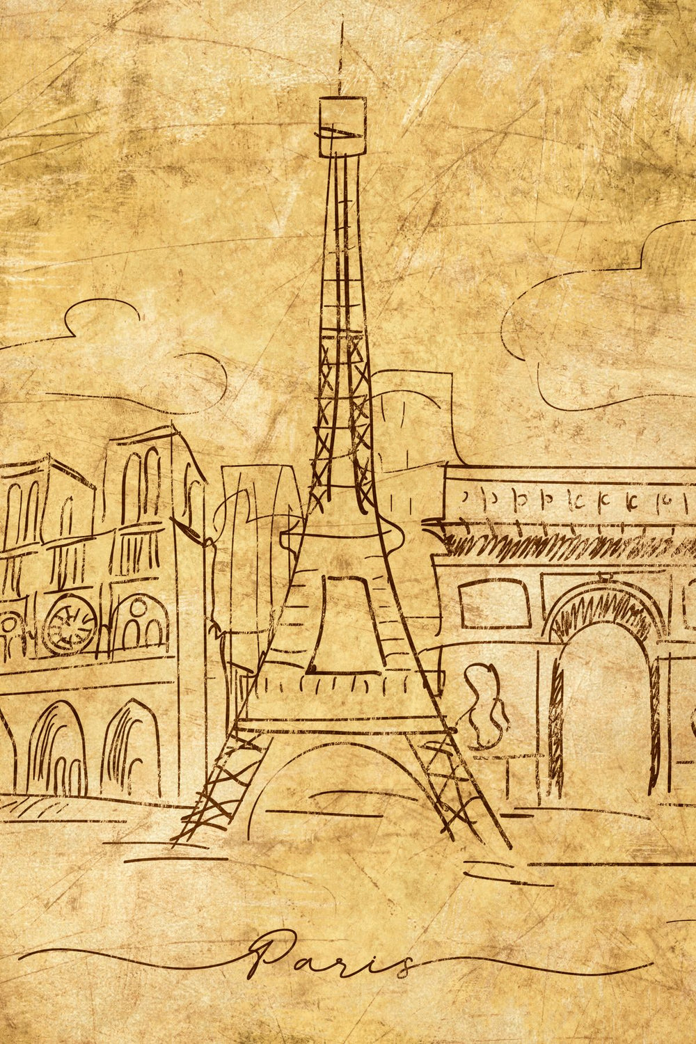 Grunge Doodle Paris