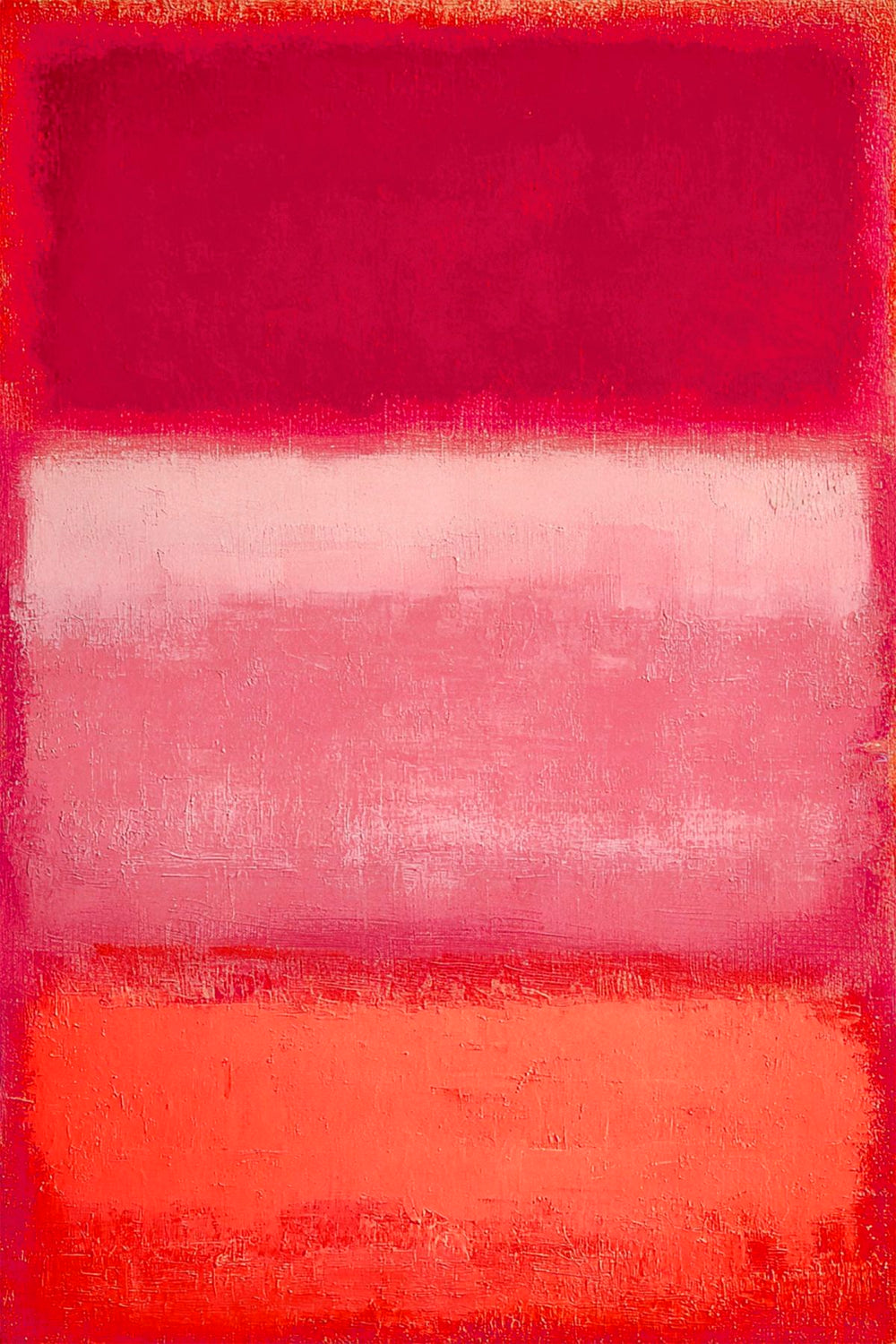 Warm Red and Pink Banded Abstract