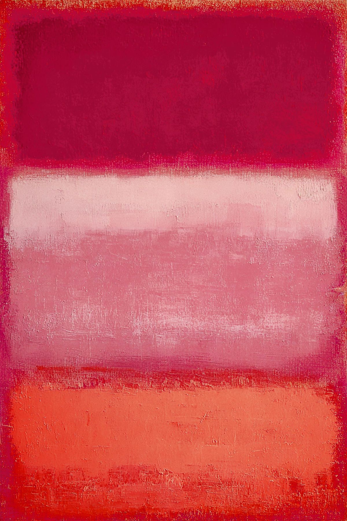 Warm Red and Pink Banded Abstract