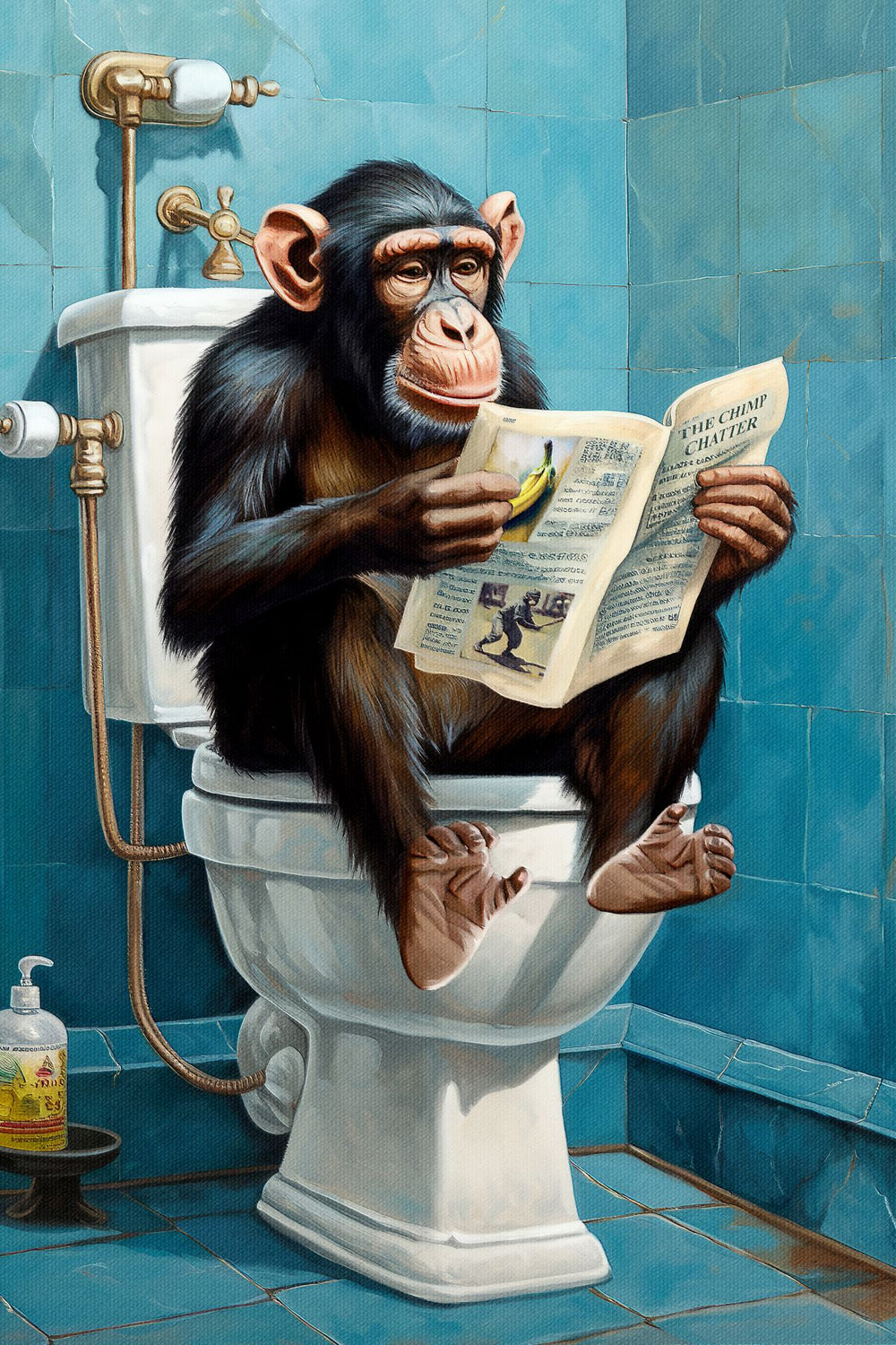 Chimp On A Toilet