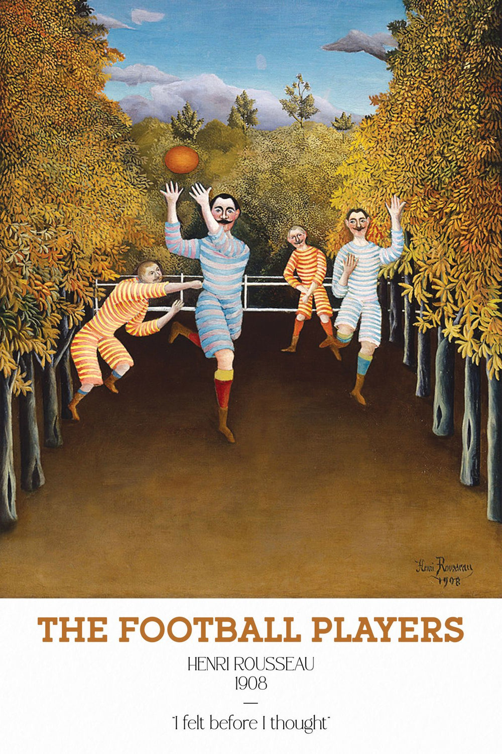 Football Players Rousseau Exhibition Poster