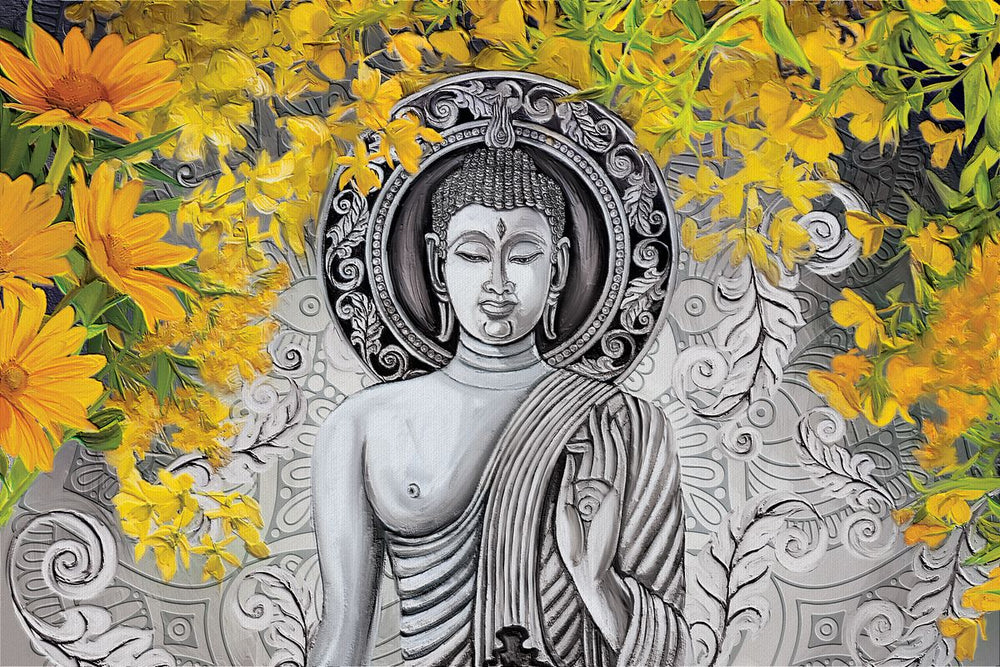 Flowery Sitting Buddha