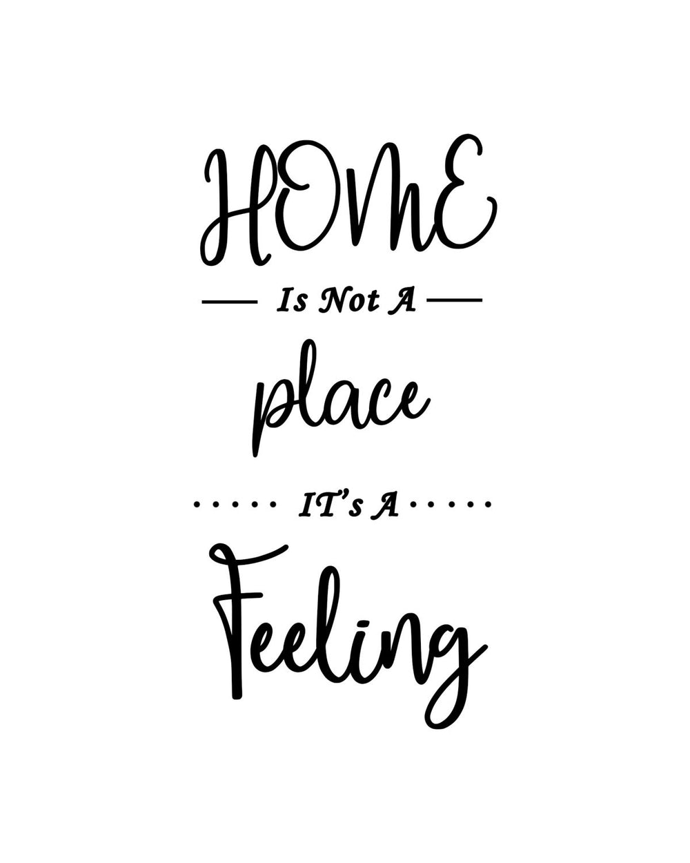 Home Is Not A Place It's A Feeling III
