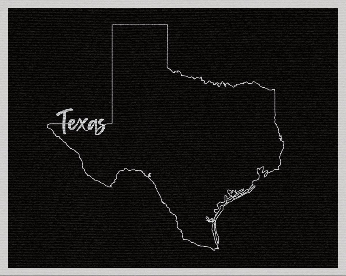 Minimalist Texas Map