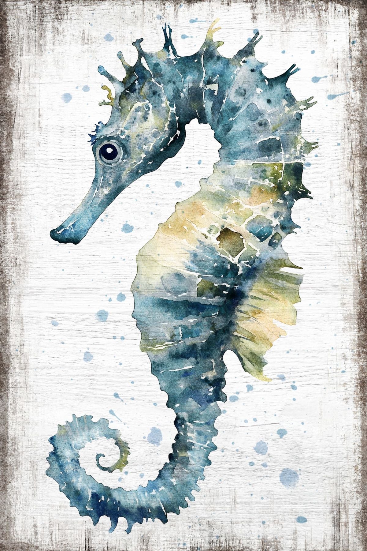 Seahorse Under Blue Current II Wall Art