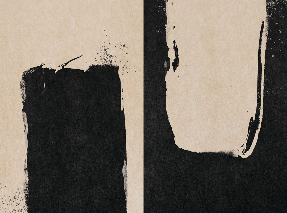 Abstract Contrast Diptych