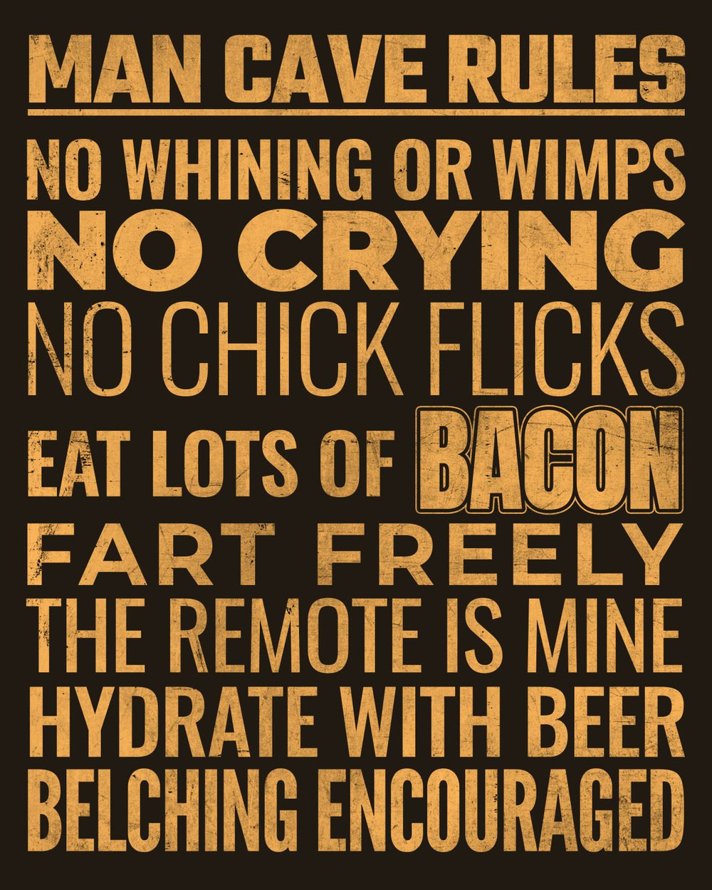 Funny Man Cave Rules
