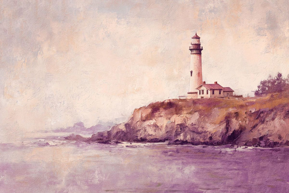 Lighthouse on the Cliff Painting