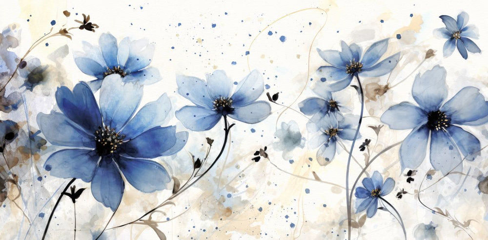 Blue Garden Blooms I