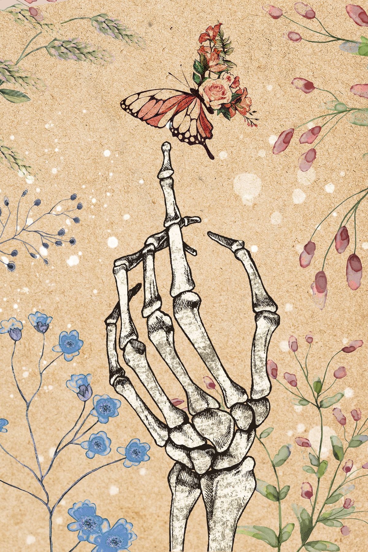 Hand Bones Floral