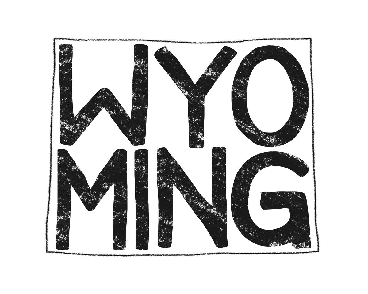 Wyoming Minimalist State Map