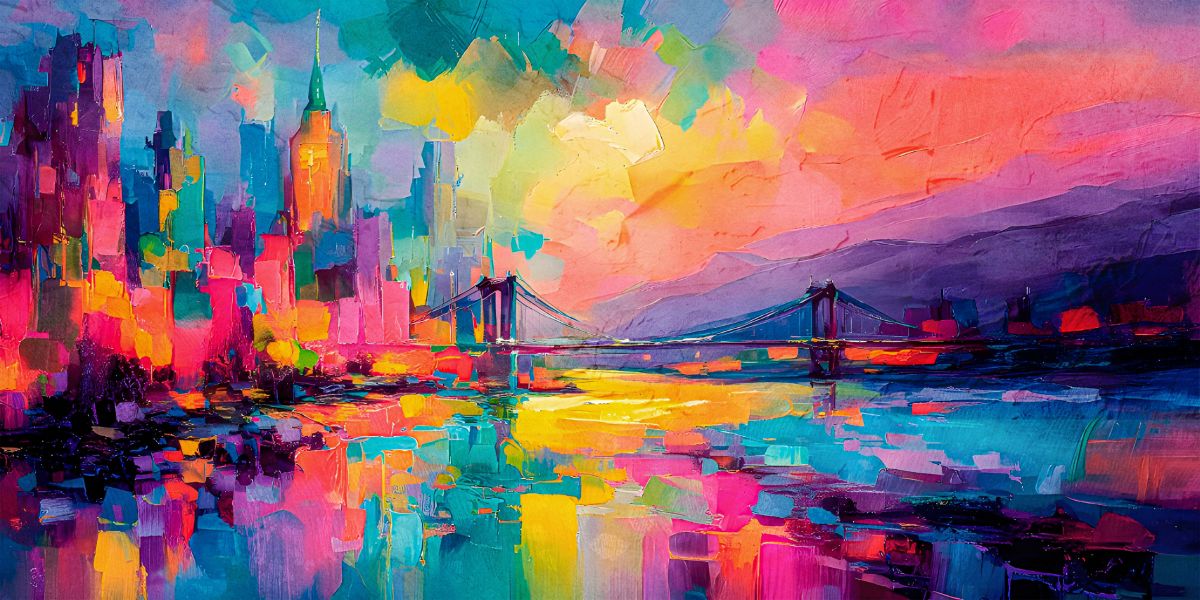 Colorful Urban Cityscape