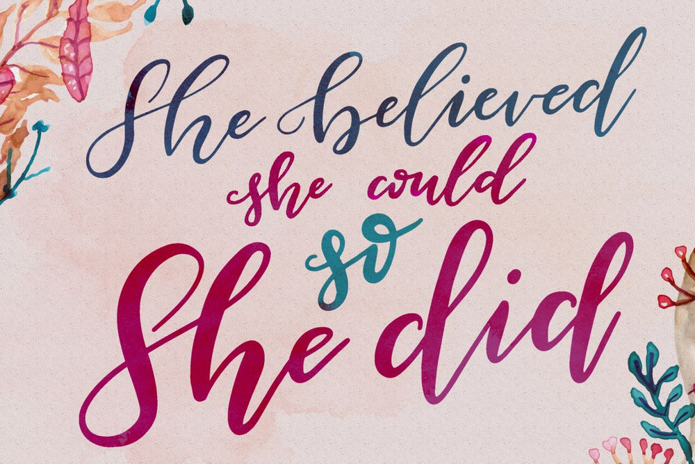 She Believed Typography