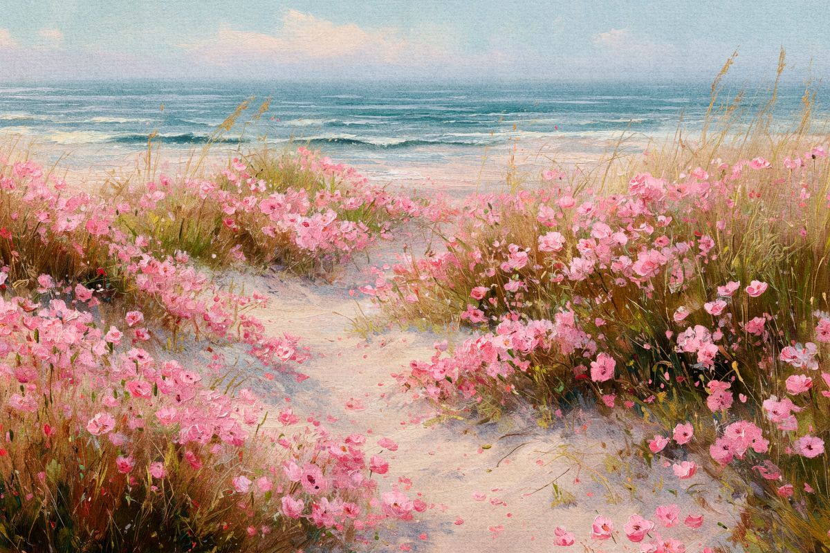 Coastal Wildflower Meadow Painting