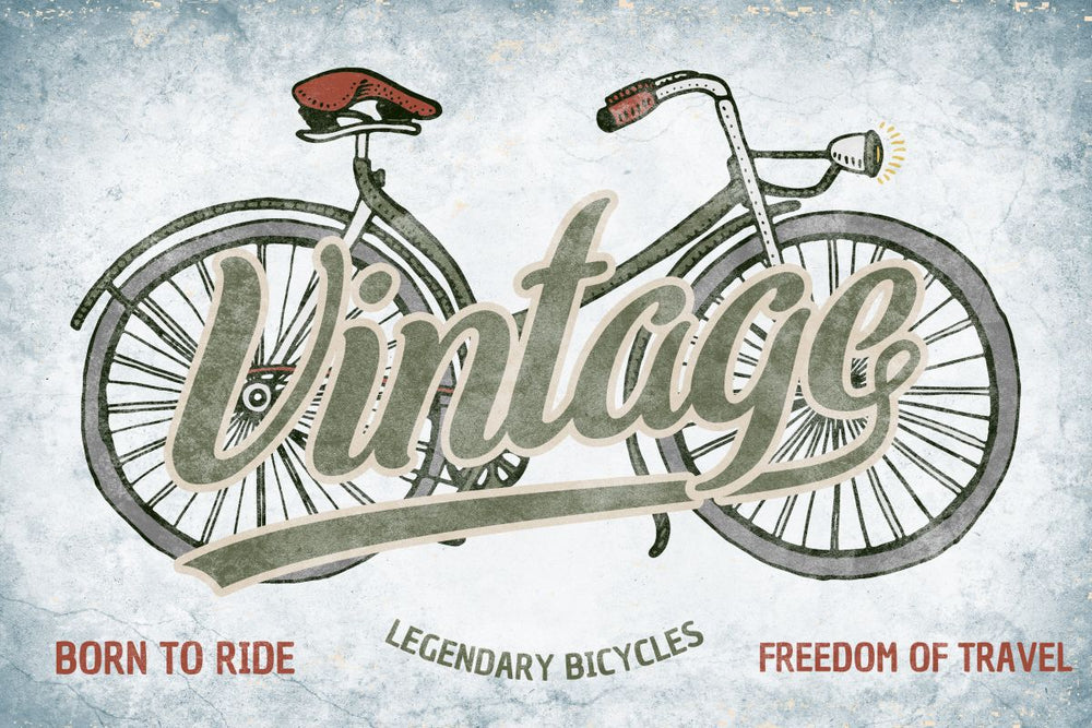 Vintage Bicycle Typography