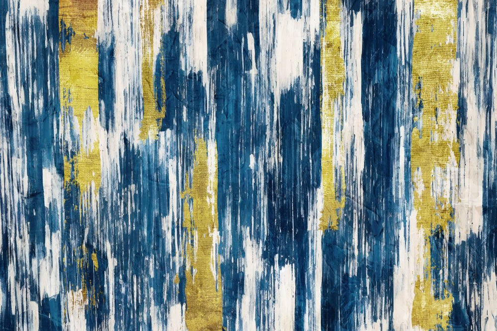 Abstract Upright Blue And Gold