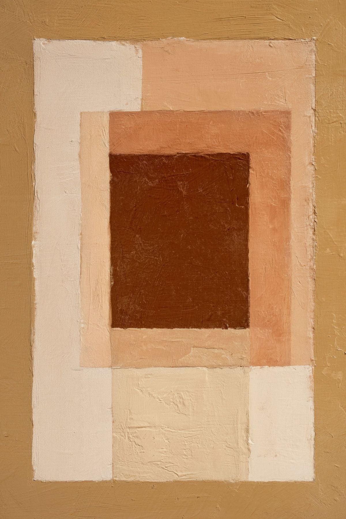 Earthy Nested Rectangles Abstract