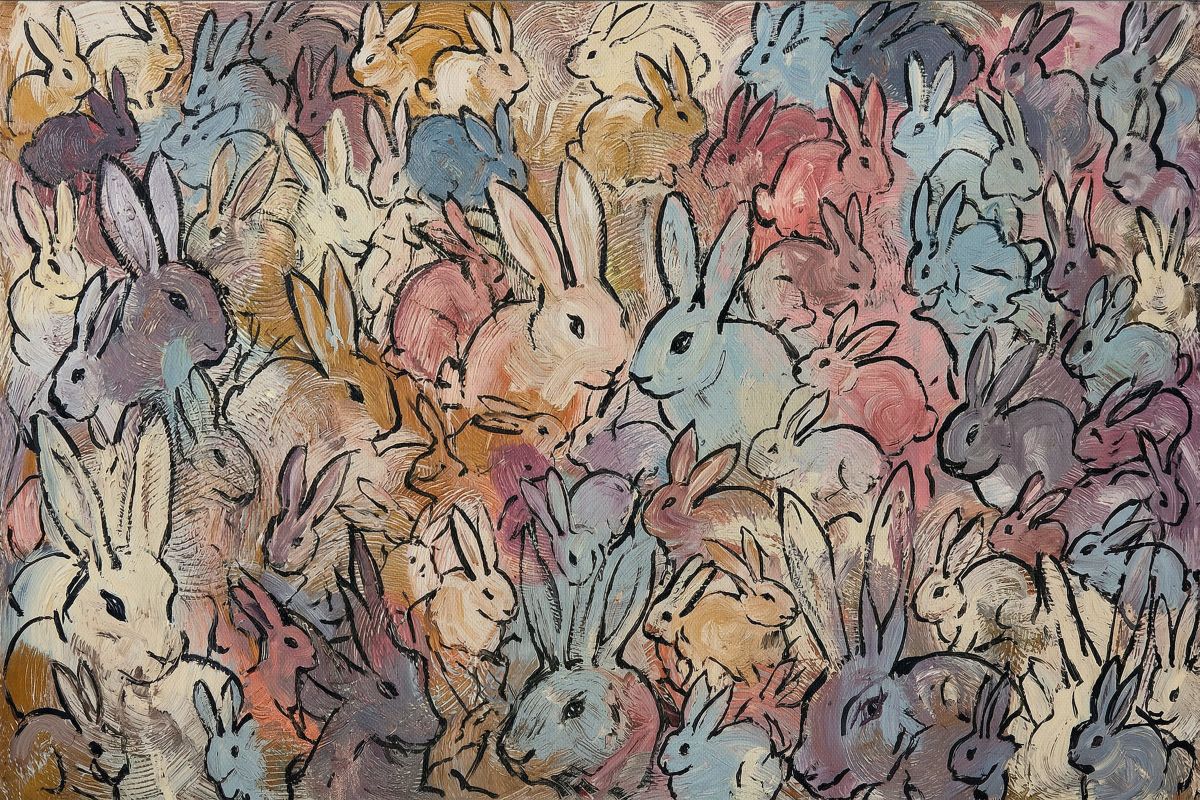 Pastel Bunny Crowd
