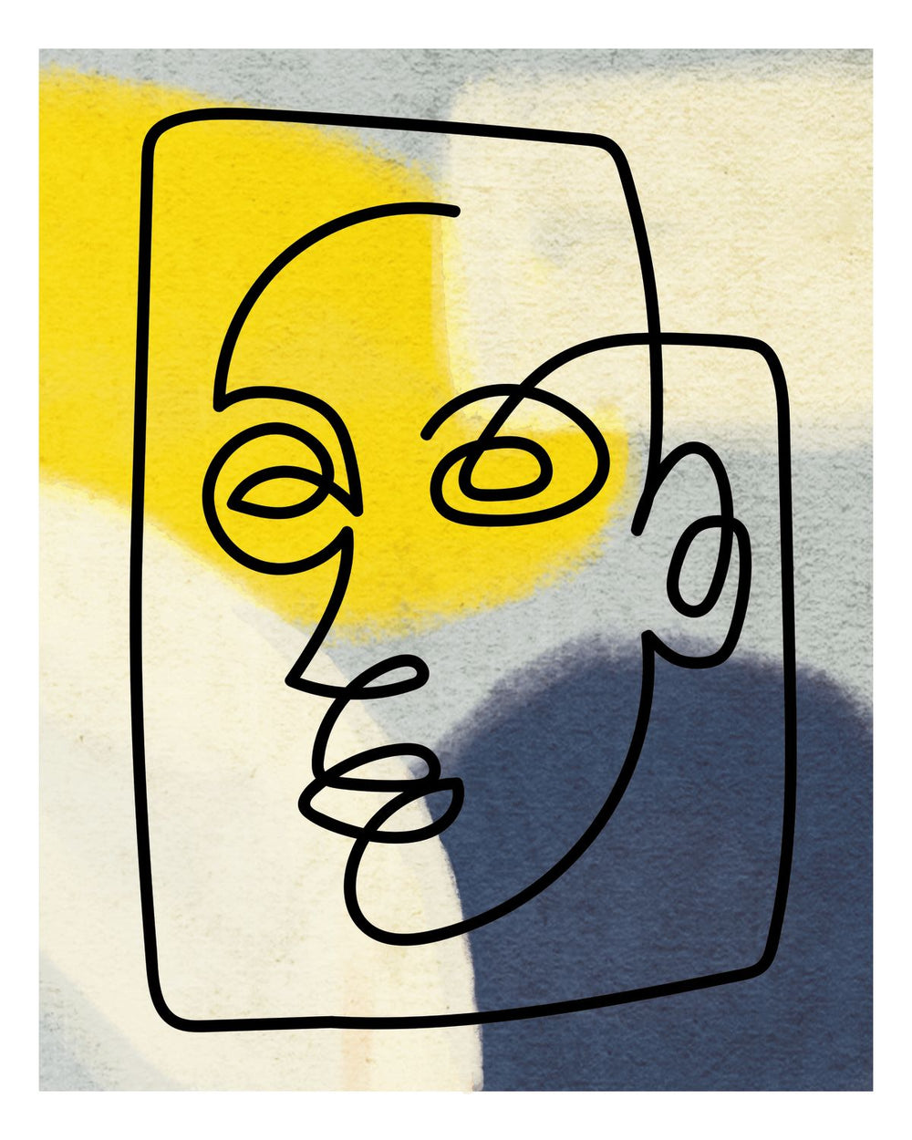 Boxed Abstract Face Portrait
