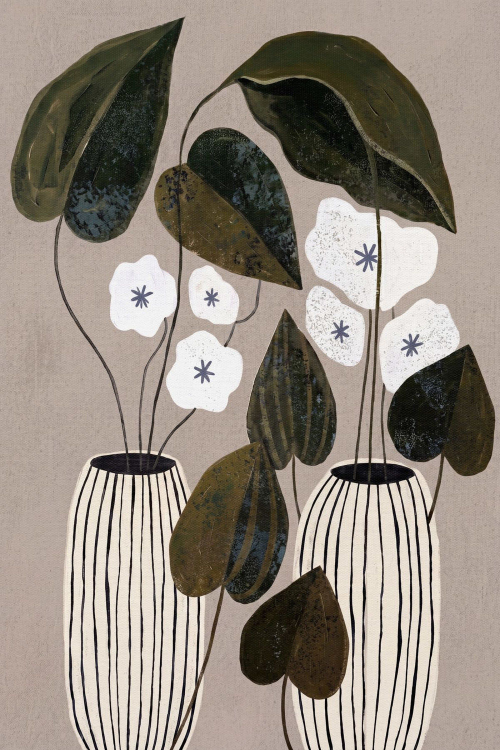Striped Vase Botanicals