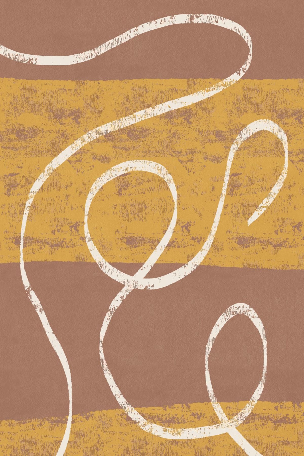 Flow Of Strands On Yellow