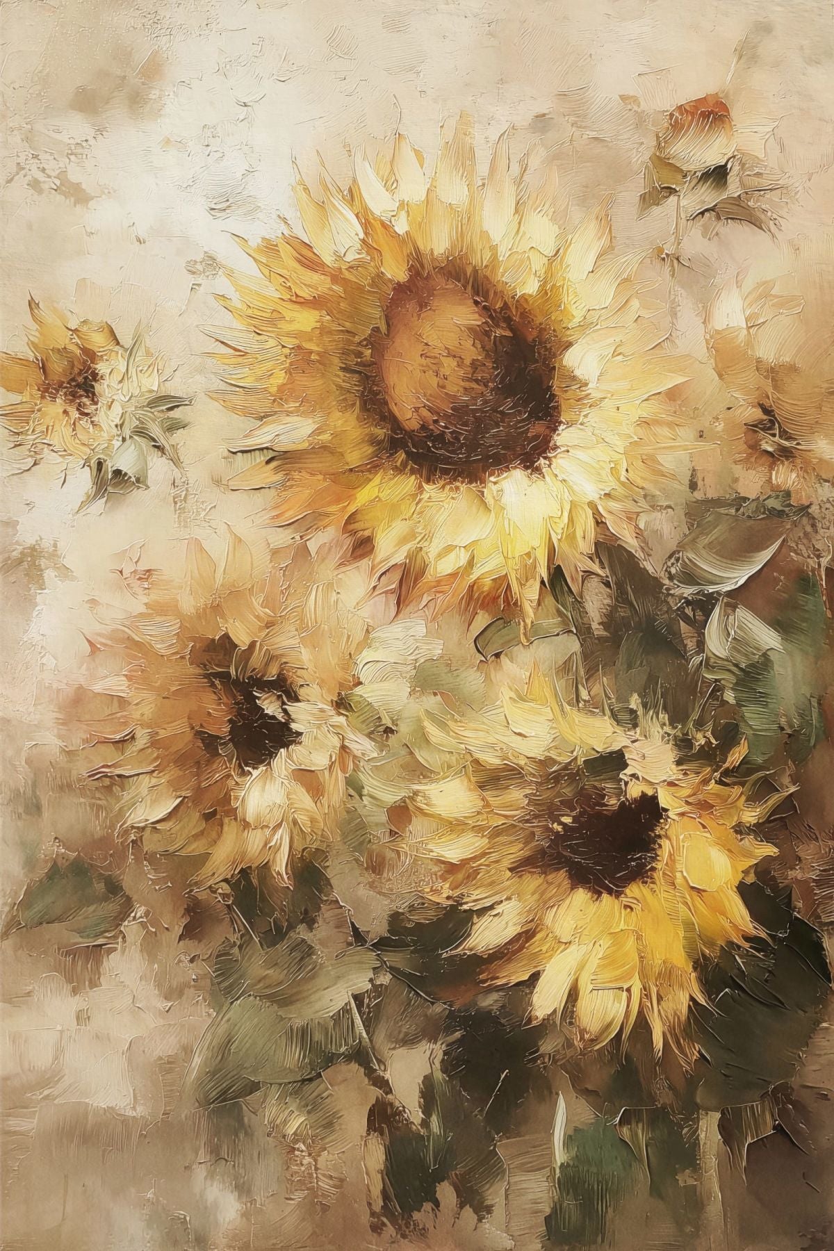 Golden Sunflowers I