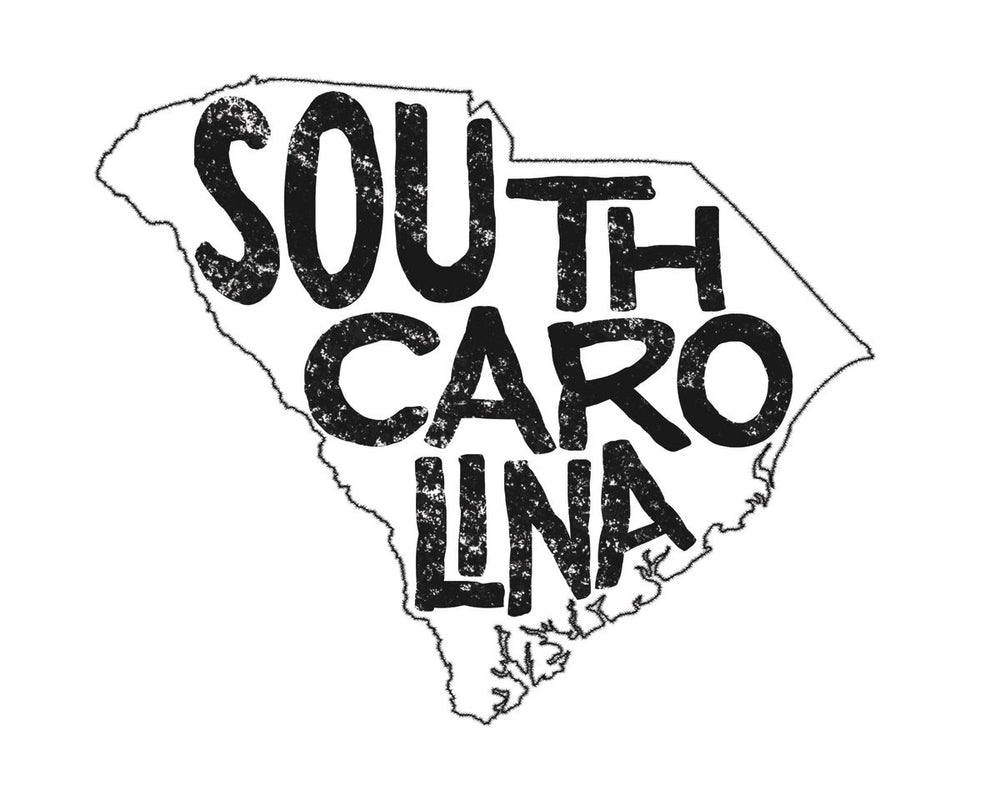 South Carolina Minimalist State Map
