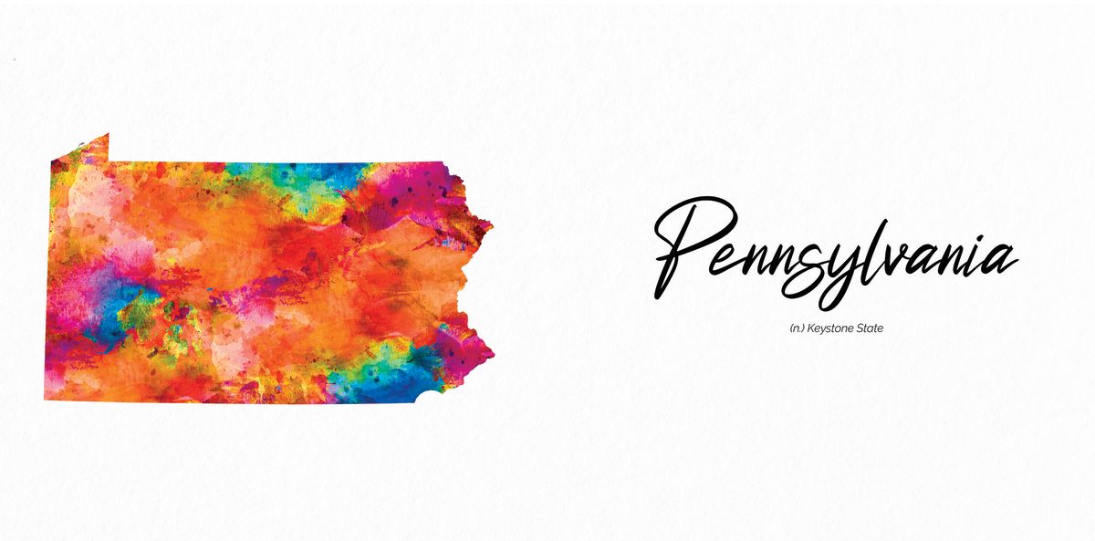 Keystone State Pennsylvania Map