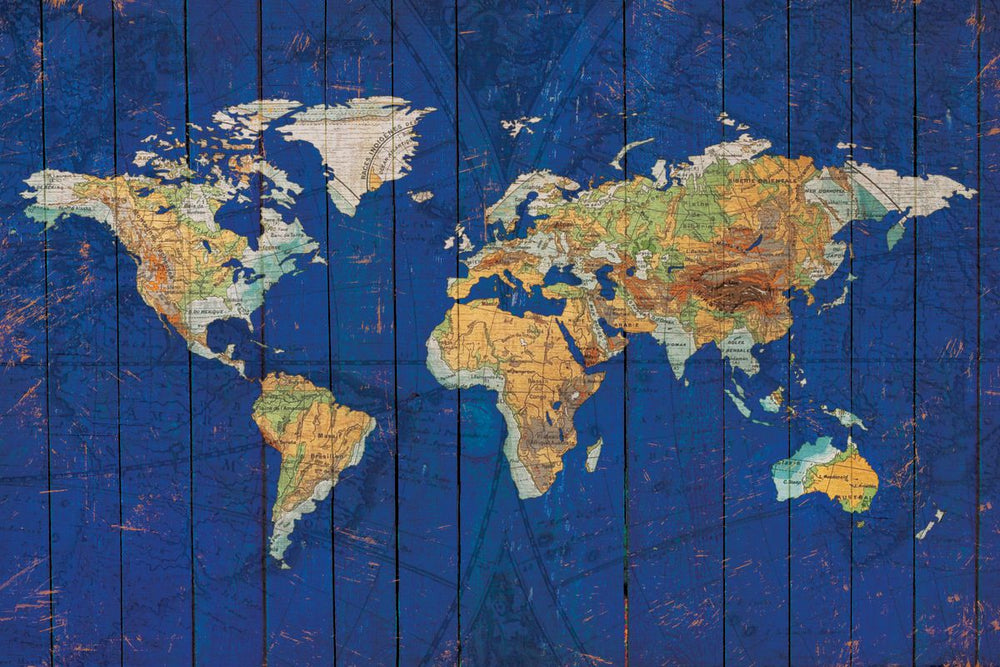 Aged World Map XXVIII